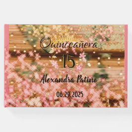Vintag Boho Rose Gold Rustikale Quinceñera Spanisc Gästebuch