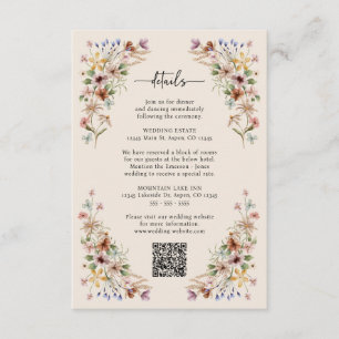 Vintag Boho Wildblume Begleitkarte