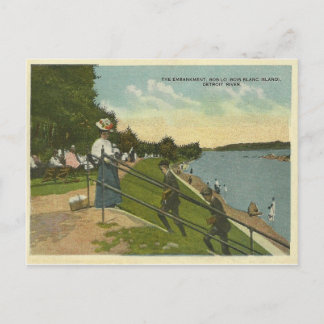 Vintag Bois Blanc Island Detroit Michigan Postkarte