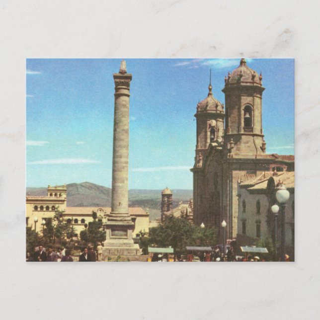 Vintag Bolivien, Polosi, Kathedrale Postkarte (Vorderseite)