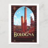 Vintag Bologna Italien Reisen Postkarte