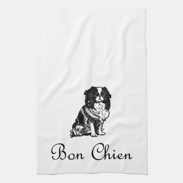 Vintag Bon Chien Good Dog Pet Handtuch (Vertikal)