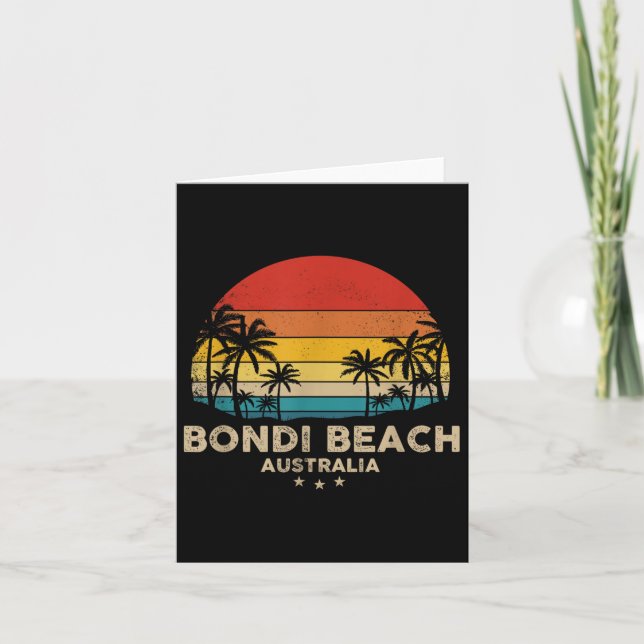 Vintag Bondi Beach - Australien Beach Souvenir Karte (Vorderseite)