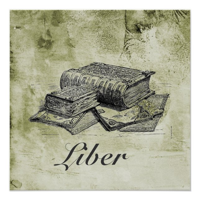 Vintag-Book-Stack-Poster Poster (Vorderseite)