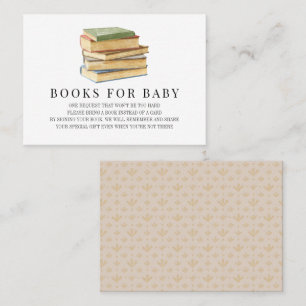 Vintag Books Baby Shooting Book Request Visitenkarte