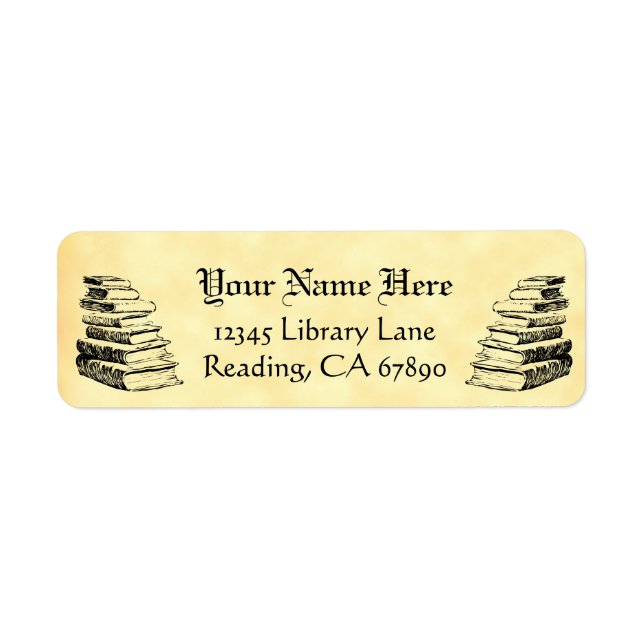Vintag Books Custom Rücksendeadresse Imitats (Vorne)