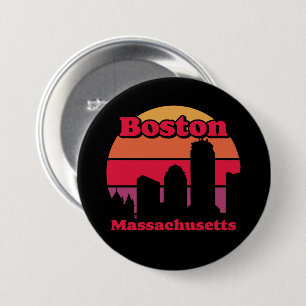 Vintag Boston Massachusetts Button