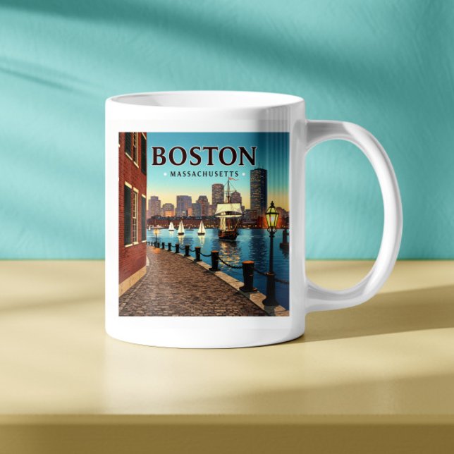 Vintag Boston Massachusetts Kaffeetasse (Von Creator hochgeladen)