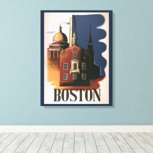 Vintag Boston, Massachusetts Paul Reveres Reise Leinwanddruck