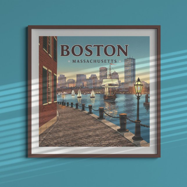 Vintag Boston Massachusetts Poster (Von Creator hochgeladen)