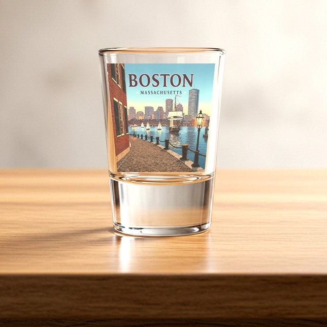 Vintag Boston Massachusetts Schnapsglas (Von Creator hochgeladen)