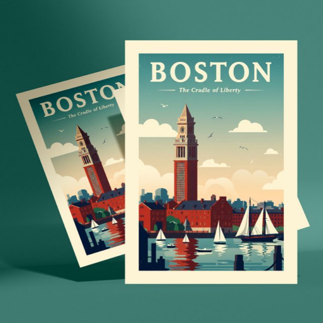 Vintag Boston Postkarte (Von Creator hochgeladen)