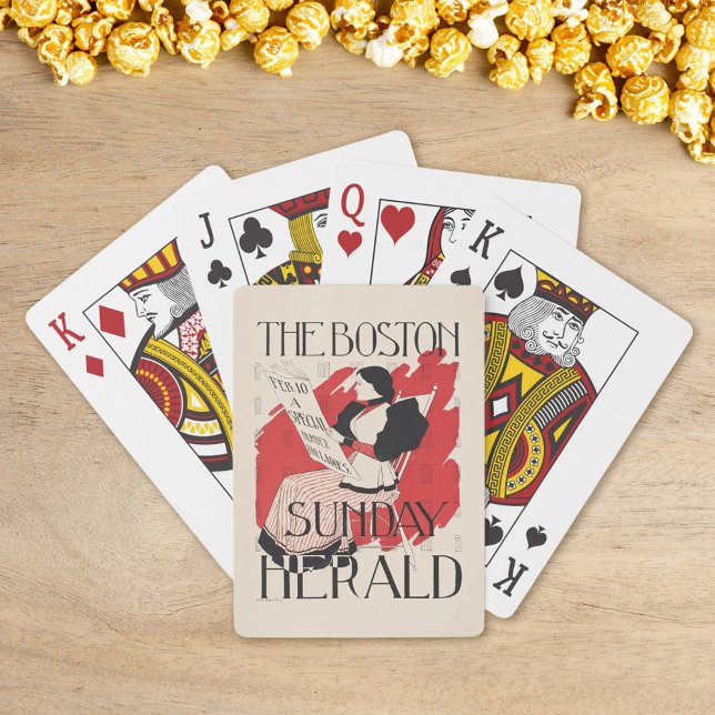 Vintag Boston Sunday Herald Women's Edition Spielkarten (Von Creator hochgeladen)