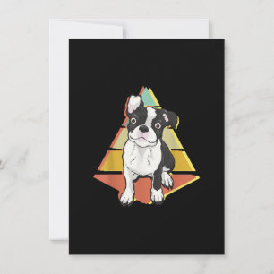 Vintag Boston Terrier Dog Retro Not leidende Bosto Dankeskarte