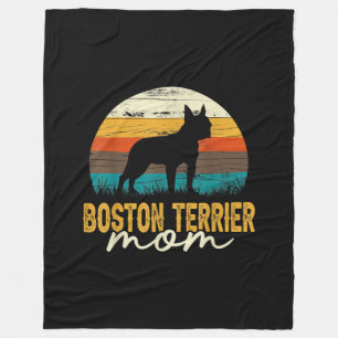 Vintag Boston Terrier Mama Hund Lover Mütter Day Fleecedecke
