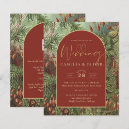 Vintag Botanische Terracotta Florals Arch WEDD