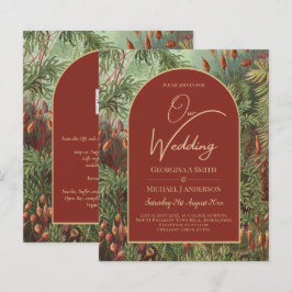 Vintag Botanische Terracotta Florals Arch WEDD