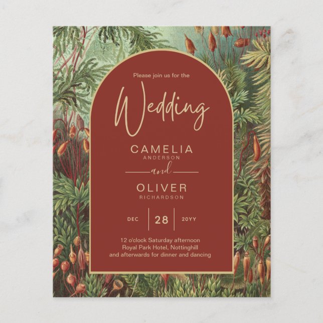 Vintag Botanische Terracotta Florals Arch WEDD Flyer (Vorne)