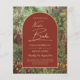 Vintag Botanische Terracotta Florals Arch WEDD Flyer