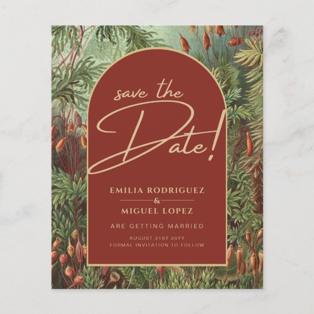 Vintag Botanische Terracotta Florals Arch WEDD Flyer (Vorne)