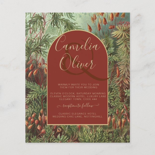 Vintag Botanische Terracotta Florals Arch WEDD Flyer (Vorne)