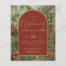 Vintag Botanische Terracotta Florals Arch WEDD Flyer