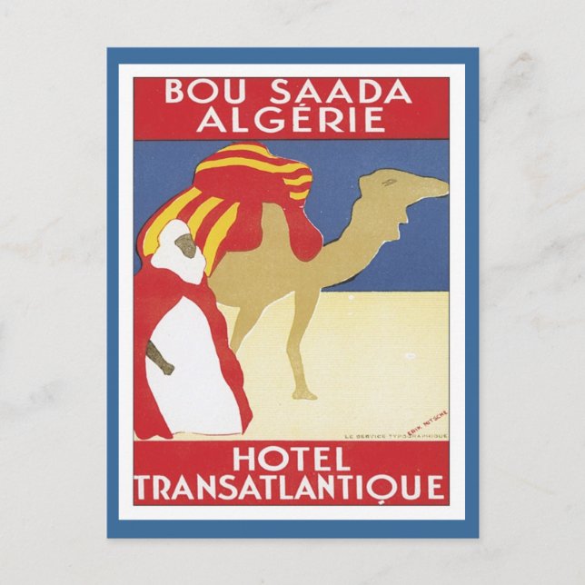 Vintag Bou Saada Algerien Postkarte (Vorderseite)