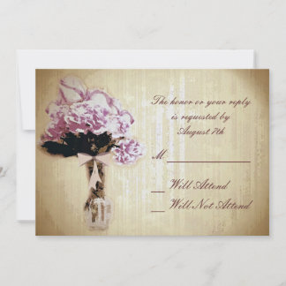 Vintag Bouquet R.S.V.P. Einladung