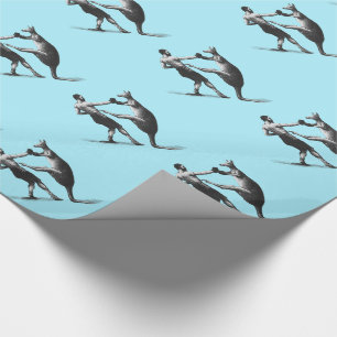 Vintag Boxkangaroo Geschenkpapier