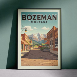Vintag Bozeman Montana Poster