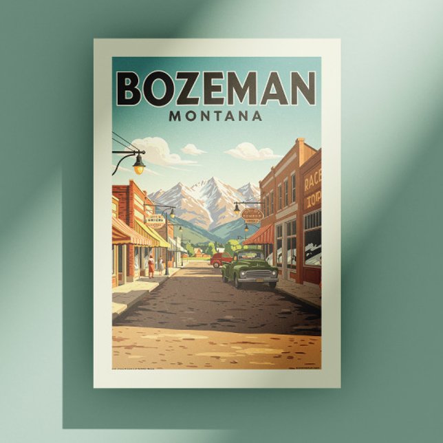 Vintag Bozeman Montana Postkarte (Von Creator hochgeladen)