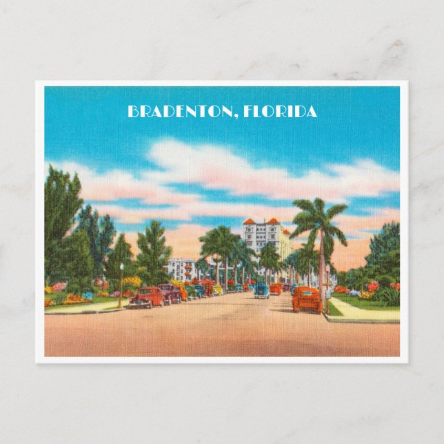 Vintag Bradenton, Florida Postkarte (Vorderseite)
