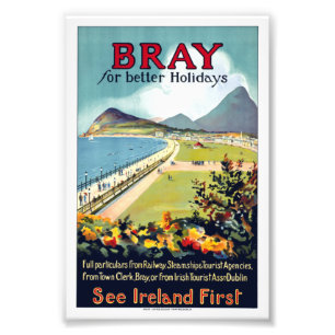 Vintag Bray Ireland Travel Poster