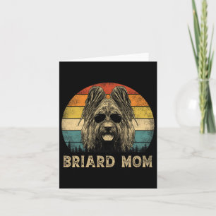 Vintag Briard Mama Hund liebt Muttertag Karte