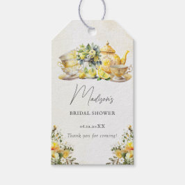 Vintag Bridal Lemon Tea Party Vielen Dank Geschenkanhänger