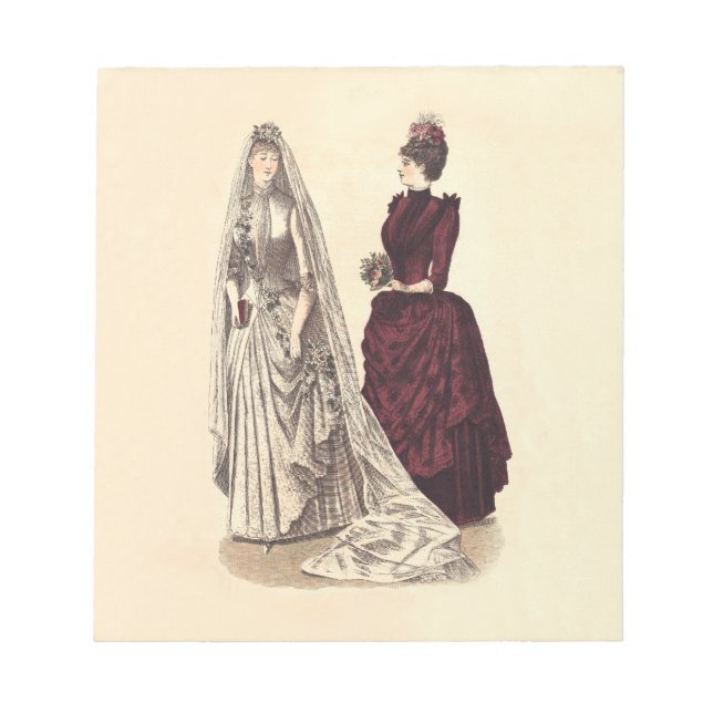 Vintag Bridal Wedding Women Notizblock (Vorderseite)