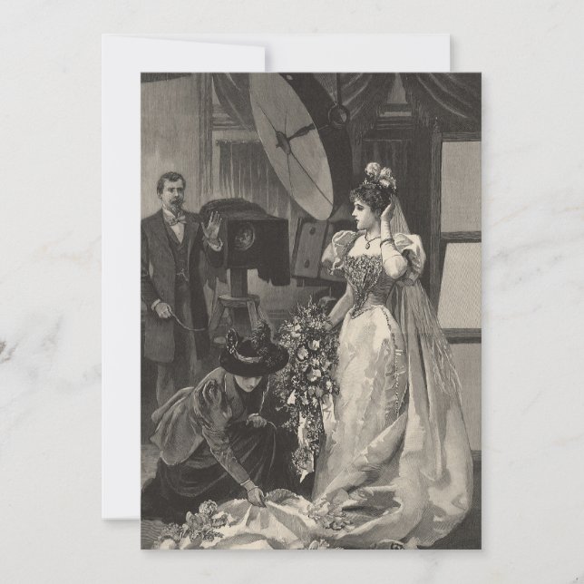 Vintag Bride, Bridal Portrait mit Fotograf (Vorderseite)