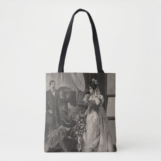 Vintag Bride, Bridal Portrait mit Fotograf Tasche (Vorderseite)