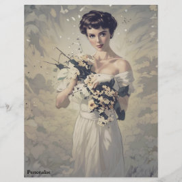 Vintag Bride Floral Personal 1920s ScrapbookPaper