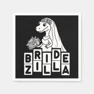 Vintag Bridezilla Wedding Bachelorette Serviette
