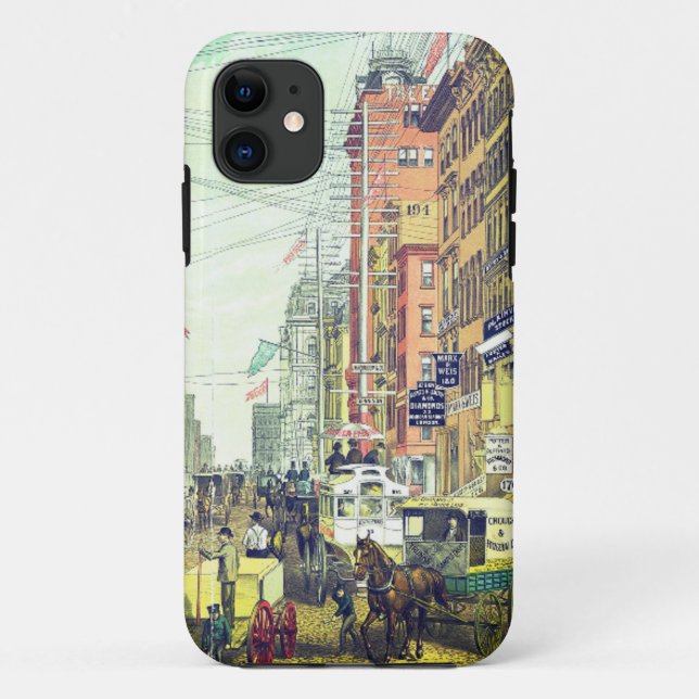 Vintag Broadway, NYC (1880er) Case-Mate iPhone Hülle (Rückseite)