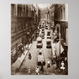 Vintag Bromfield Street Boston Massachusetts 1916 Poster