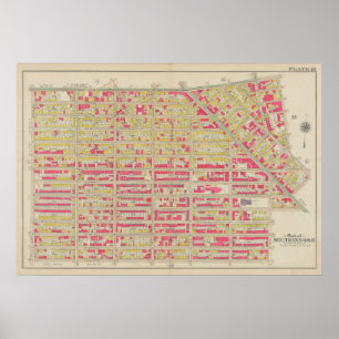 Vintag Brooklyn Map   George Washington Bromley Poster