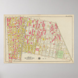 Vintag Brooklyn Map   George Washington Bromley Poster