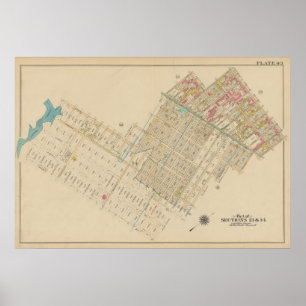 Vintag Brooklyn Map   George Washington Bromley Poster