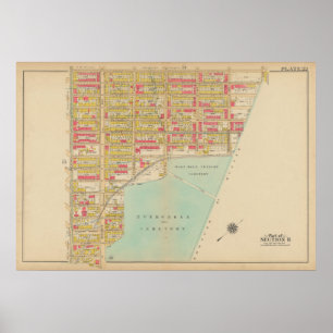 Vintag Brooklyn Map   George Washington Bromley Poster