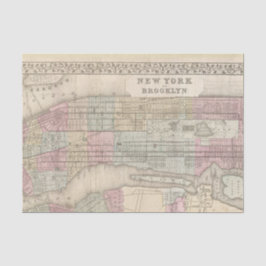 Vintag Brooklyn Map Seidenpapier