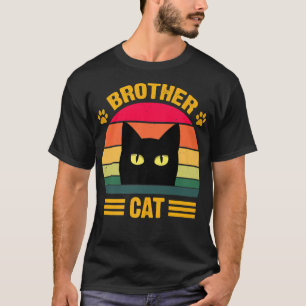 Vintag Brother Cat Funny Brother Cat Liebhaber Sty T-Shirt