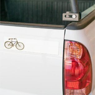 Vintag Brown Bike Autoaufkleber