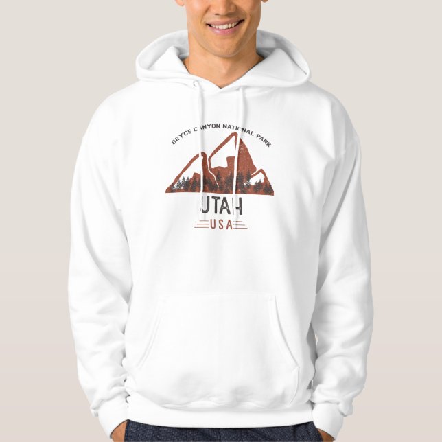 Vintag Bryce Canyon Nationalpark Utah Hoodie (Vorderseite)